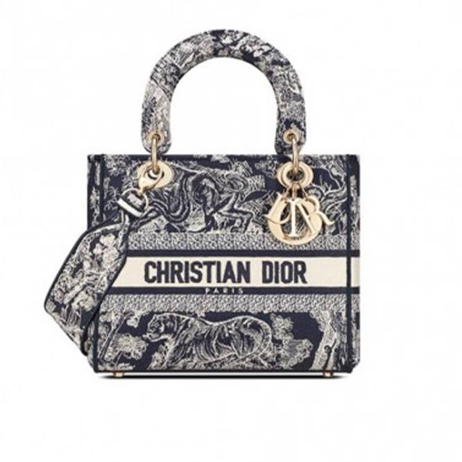 DIOR MEDIUM LADY D-LITE BAG M0565OTDT_M808 (24cm*20cm*11cm)